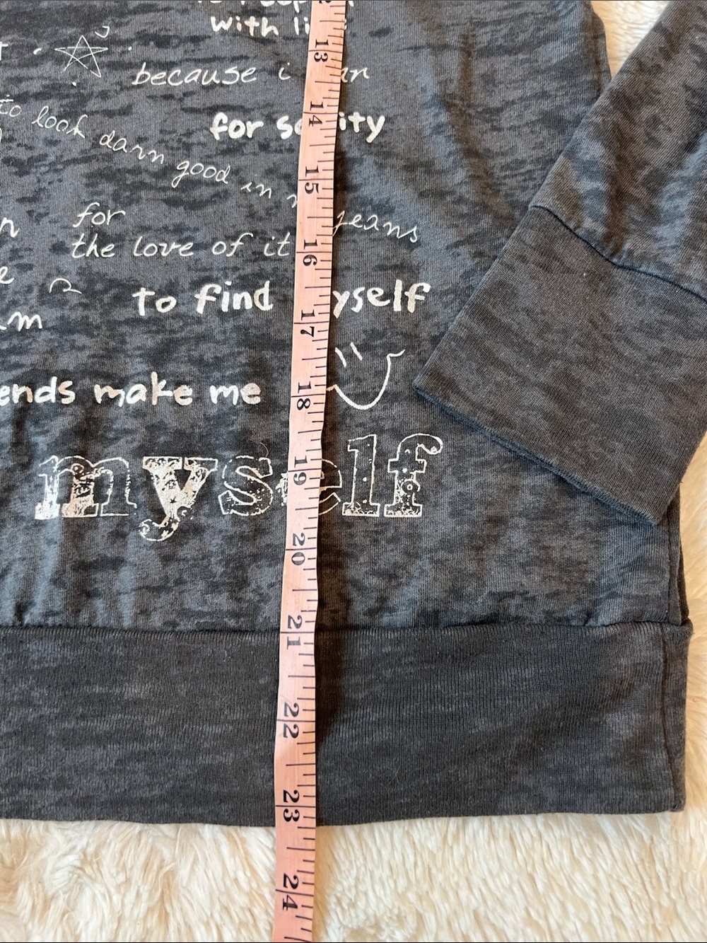 Quote runner hooded T-shirt size medium - Picture 3 of 5